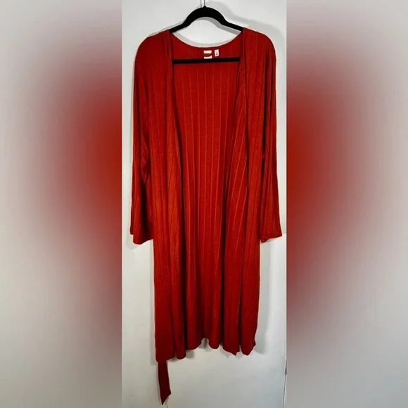 BP Women’s Rust Color Ribbed Robe Size XL - Picture 5 of 10